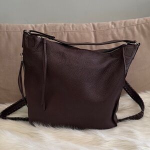 AllSaints Small Kita convertible shoulder bag/backpack/crossbody tote - Burgundy